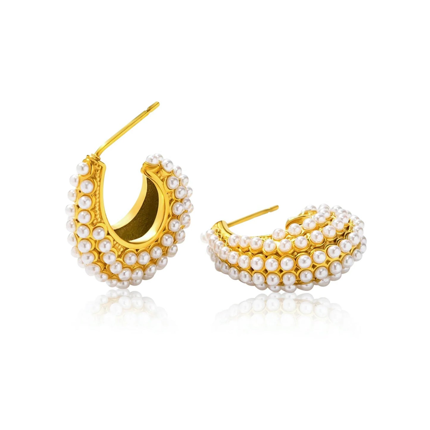 Identity Boutik Pave Pearl Earrings