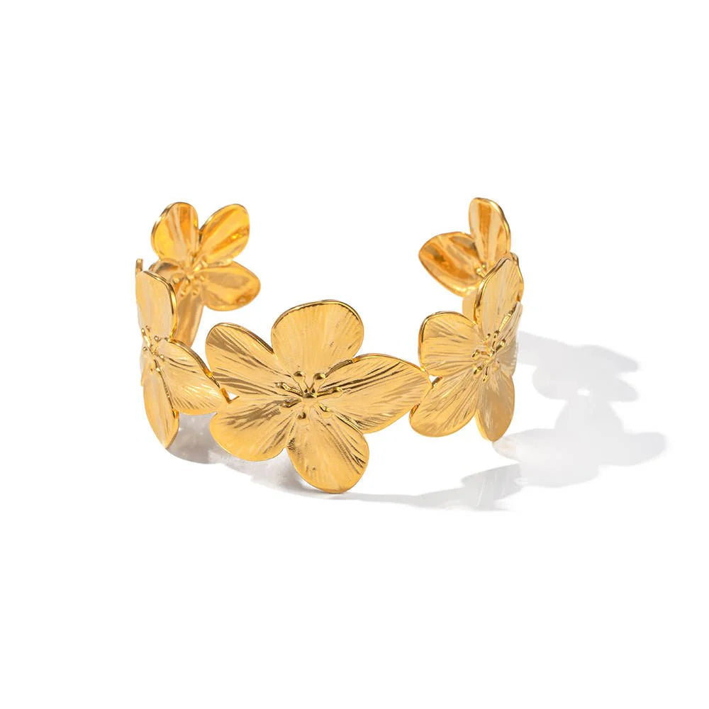 Identity Boutik Chic Flower Cuff Bracelet