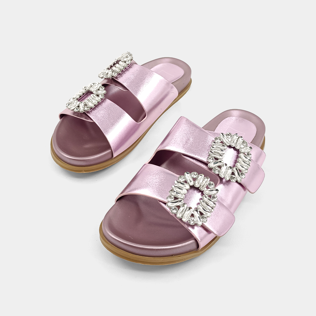 Shu Shop Bridget Metallic Pink Sandals 682