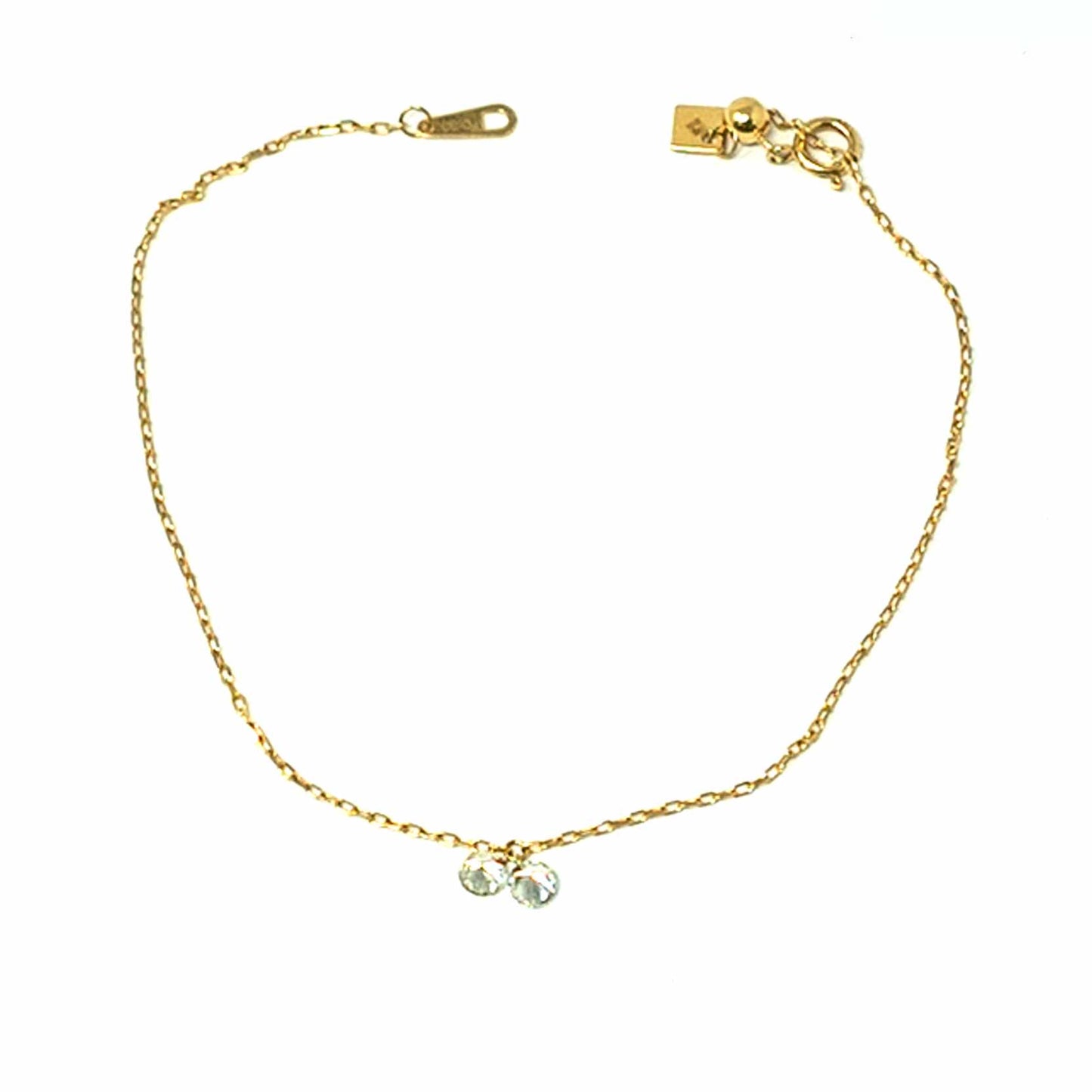 18K Yellow Gold "Two Peas in a Pod" diamond bracelet