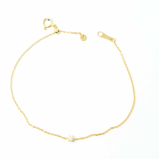 18K Yellow Gold "0.10" Pointer Bracelet