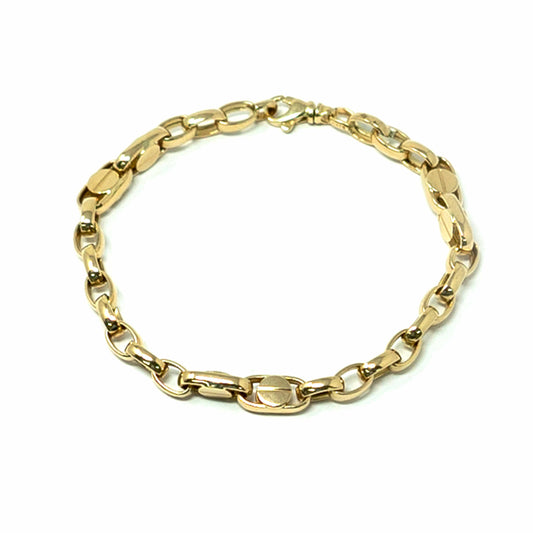 14K Yellow Gold Rollo x Cartier Style Bracelet