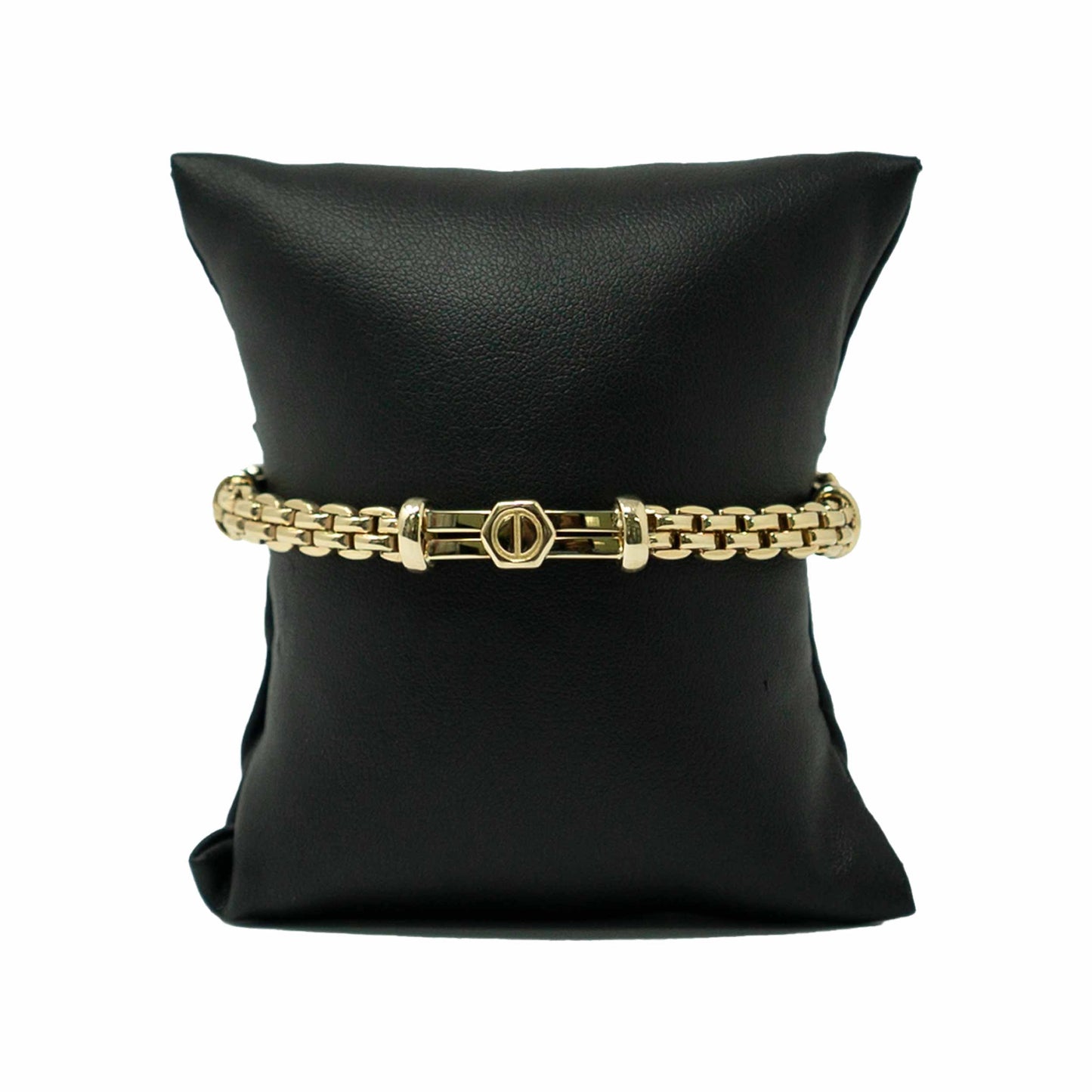 14K Yellow Gold Fancy Braided Link Bracelet