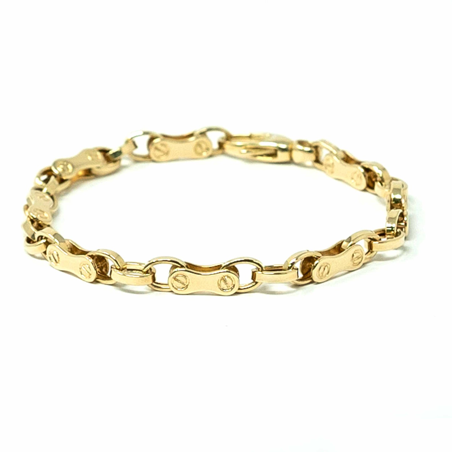 14K Yellow Gold Cartier Like Man Bracelet