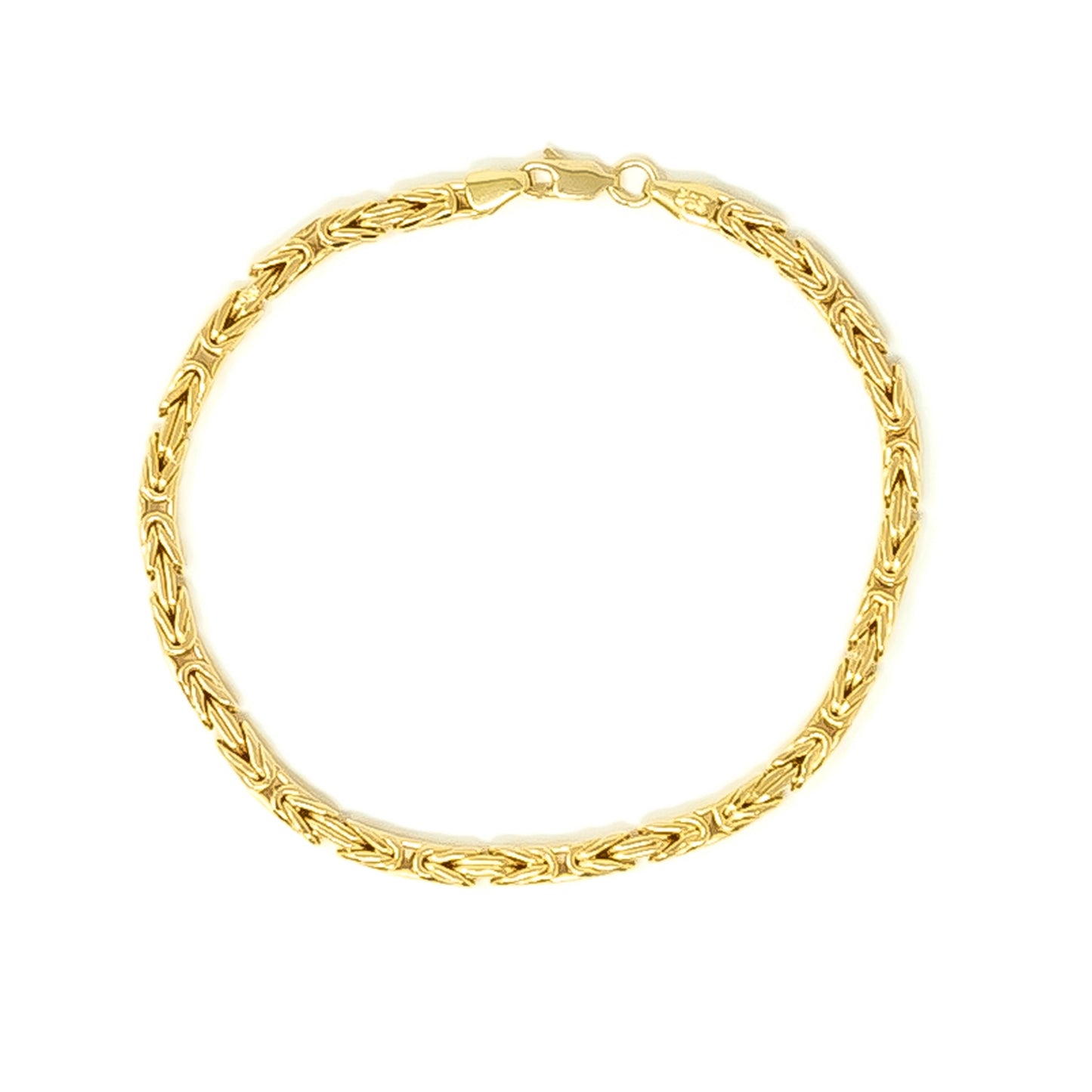 14K Yellow Gold Byzantine Man Bracelet