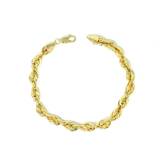 14K Yellow Gold Rope Bracelet