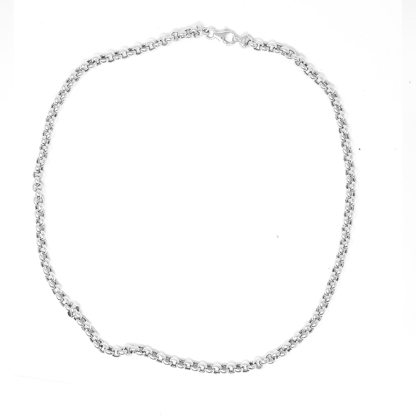 18K White Gold Fancy Link Chain