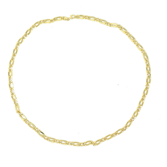 18K Yellow Gold Lobster Link Man Chain