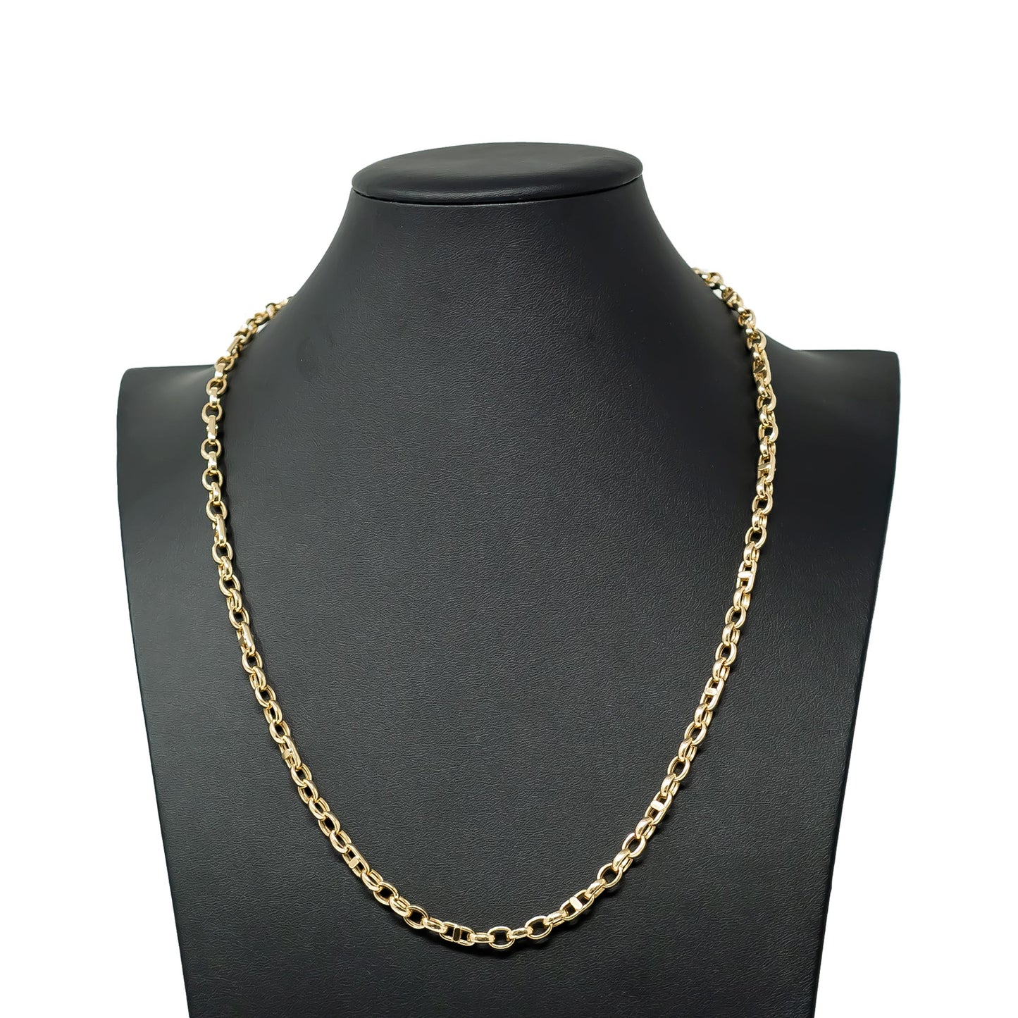 14K Yellow Gold Belcher Link Man Chain