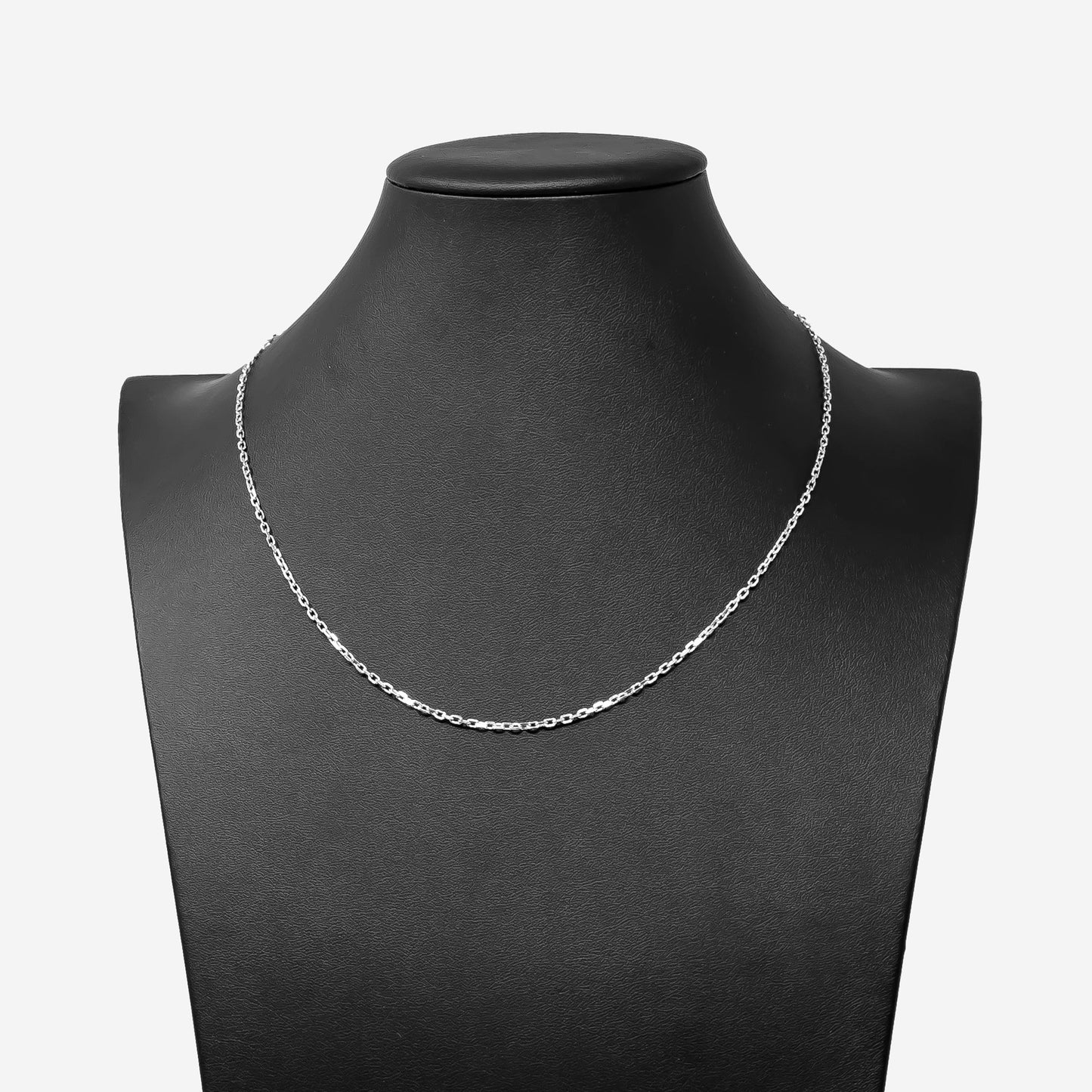 18K White Gold Link Chain