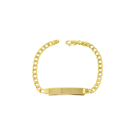 14K Yellow Gold Boy ID Bracelet