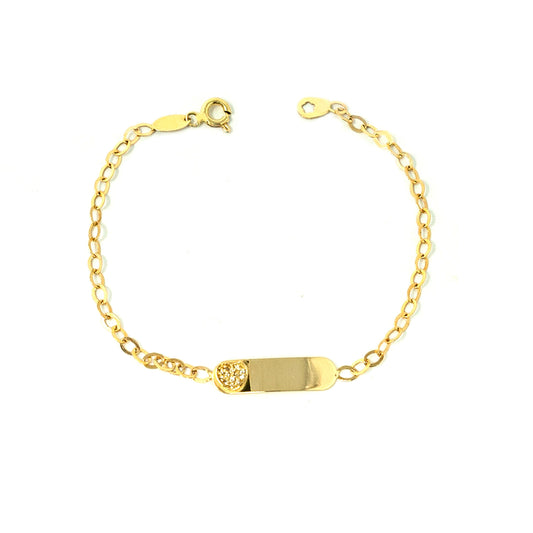 14K Yellow Gold Girl ID Bracelet