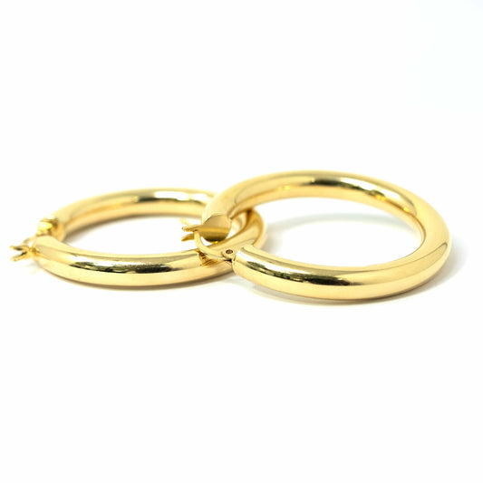 14K Yellow Gold Hoop Earrings