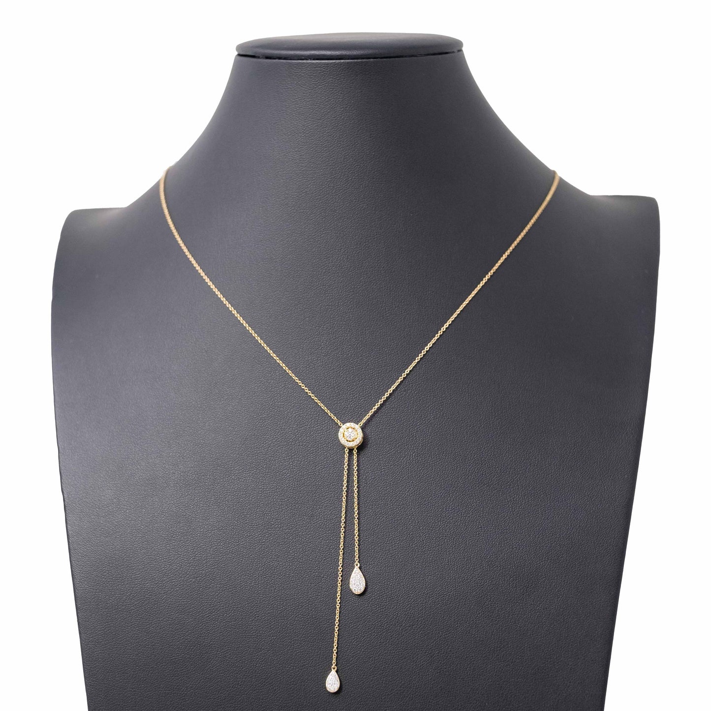 18K Yellow Gold Drop Necklace