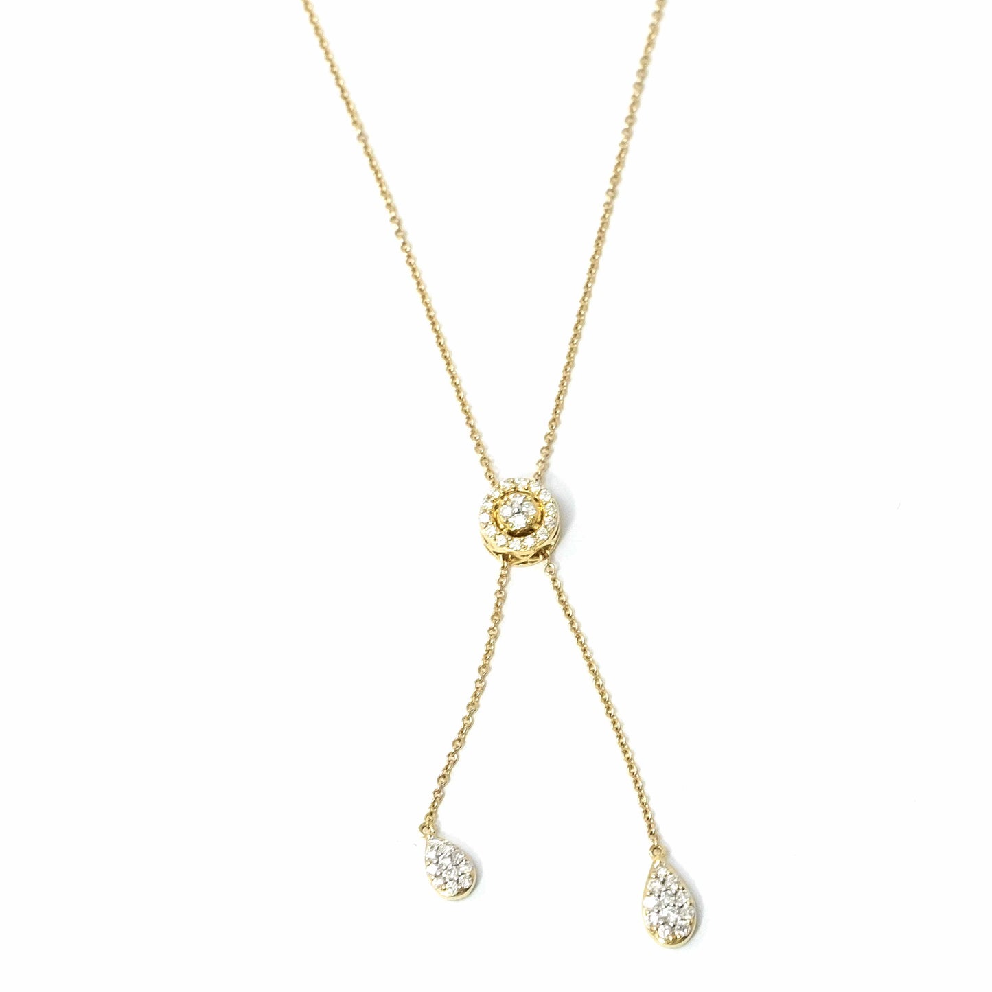 18K Yellow Gold Drop Necklace