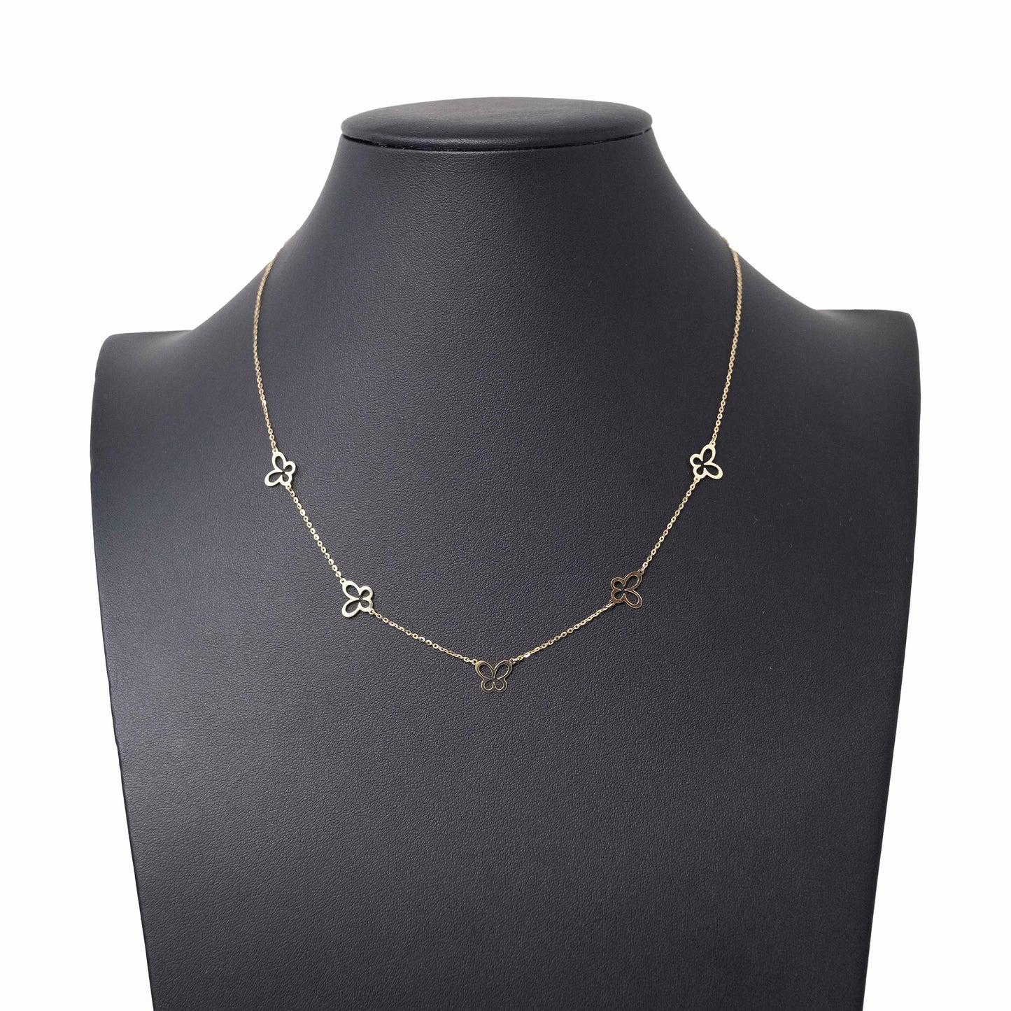 14K Yellow Gold Butterfly Breeze Necklace