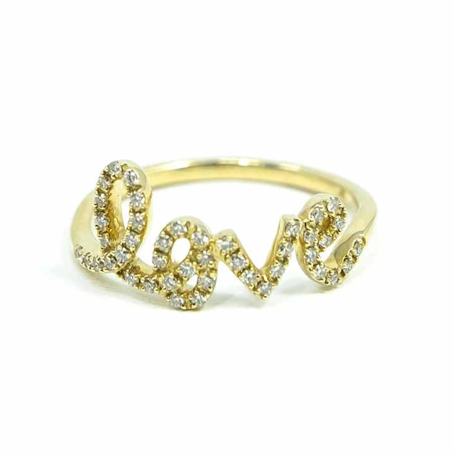 14k Yellow Gold "Love" Ring