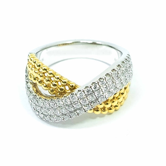 18K White gold & Yellow gold Diamond Ring