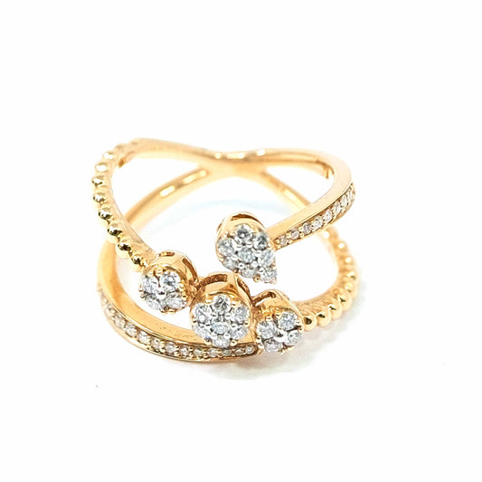 18K Rose Gold Diamond Ring