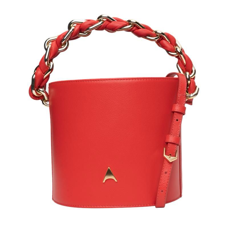 Carrano Red Bucket Bag 800717B