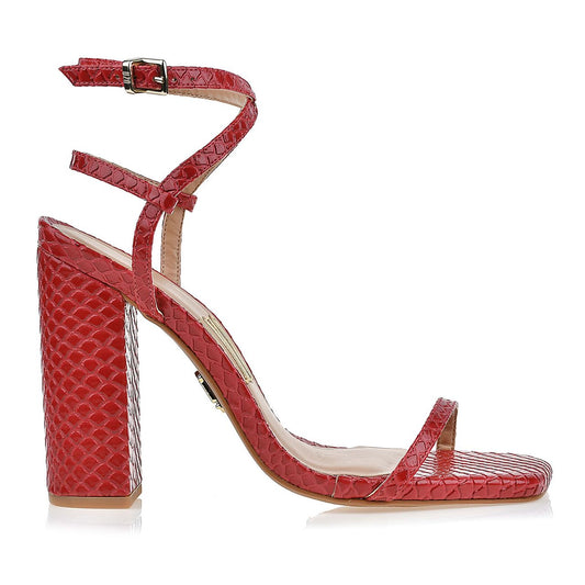 Uza Salto Alto Python Scarlet Heels B23A925A0043