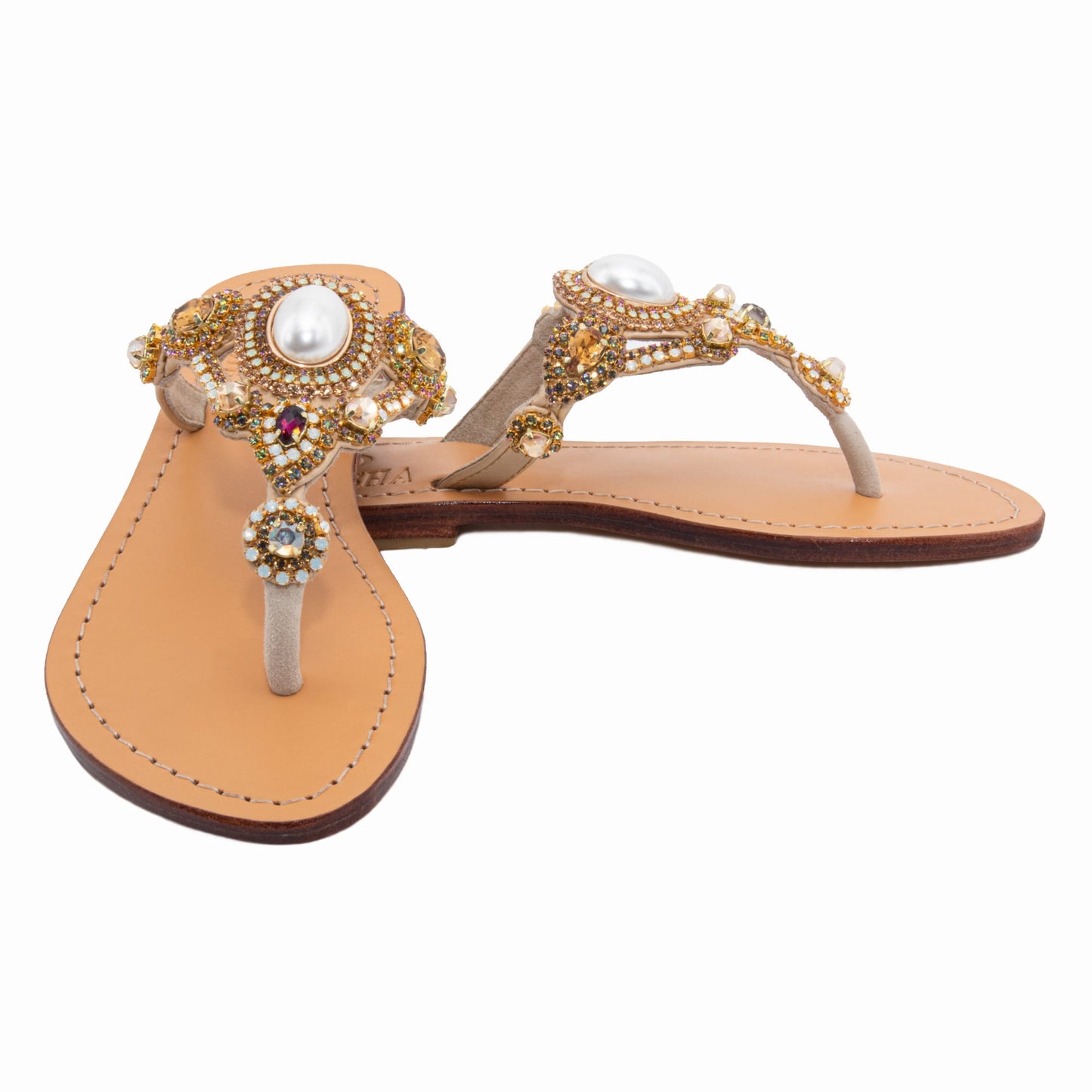 Pasha St. Andrea Multi Floral/Gold Sandals PSF10342811