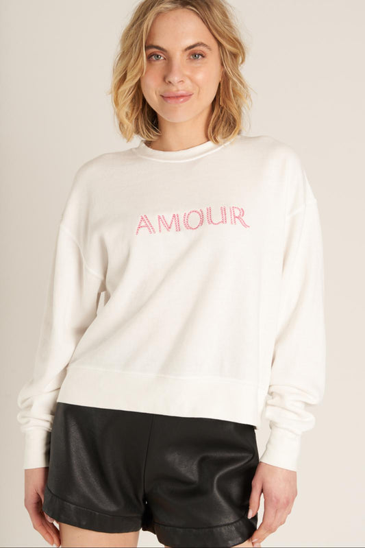 En Creme Embroidered Sweatshirt