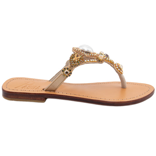 Pasha St. Andrea Multi Floral/Gold Sandals PSF10342811