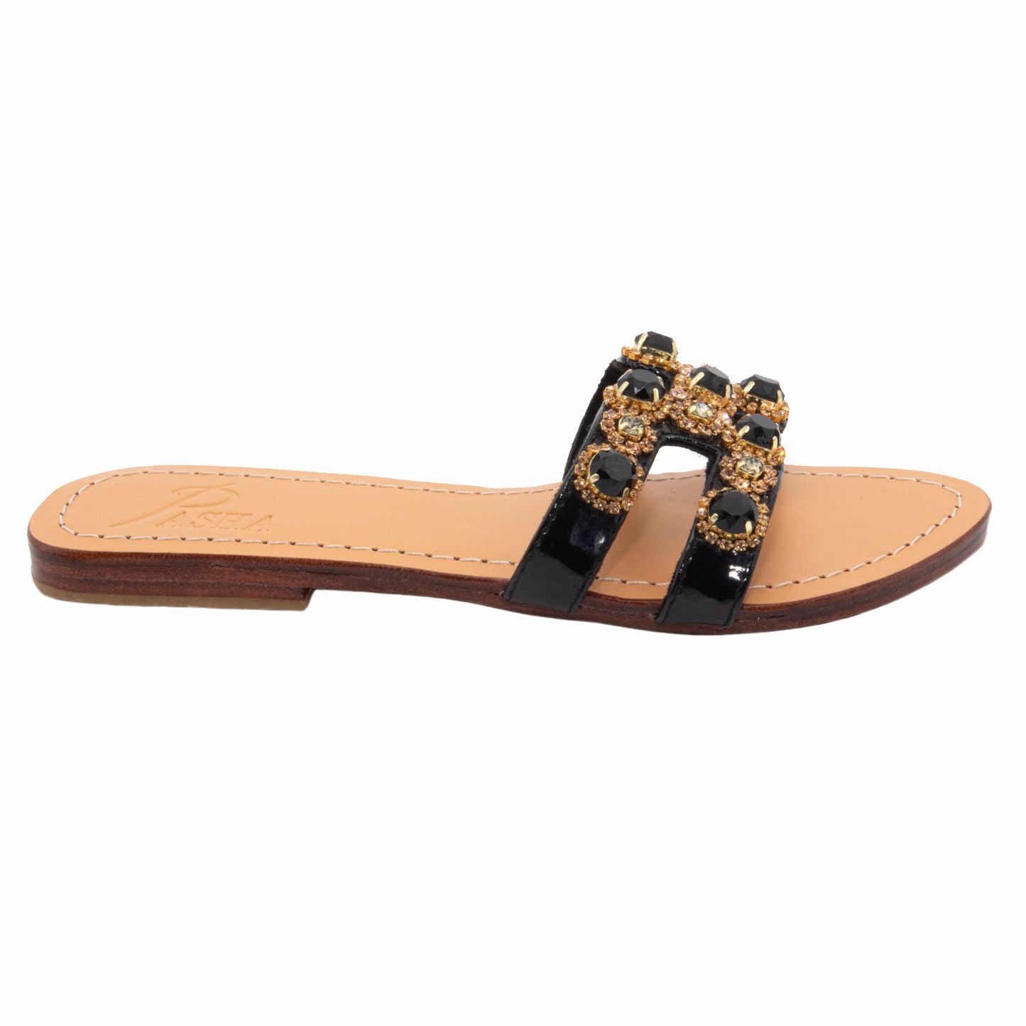 Pasha Hatiya Jet Quartz Black Sandals Psf16151711