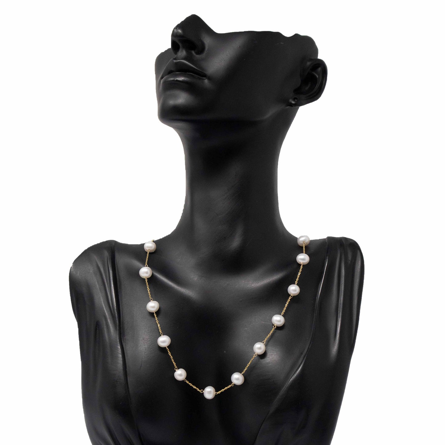 14K Yellow Gold and Freshwater Pearl Necklace