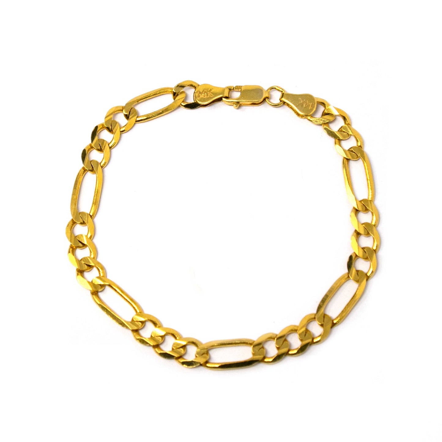 14K Yellow Gold Figaro Bracelet