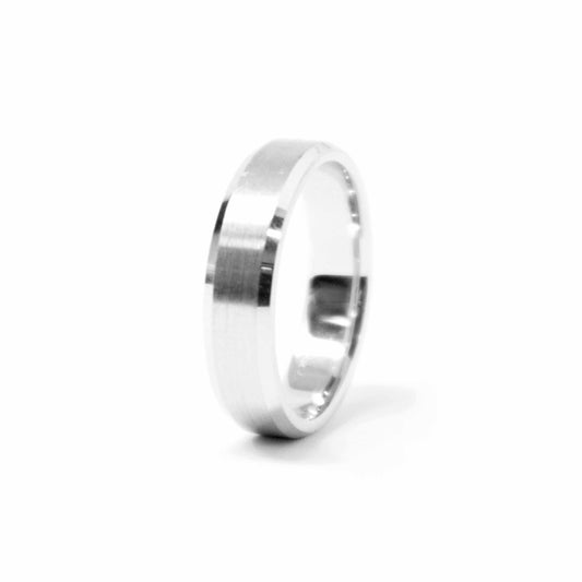 14K White Gold Wedding Band Ring for Men