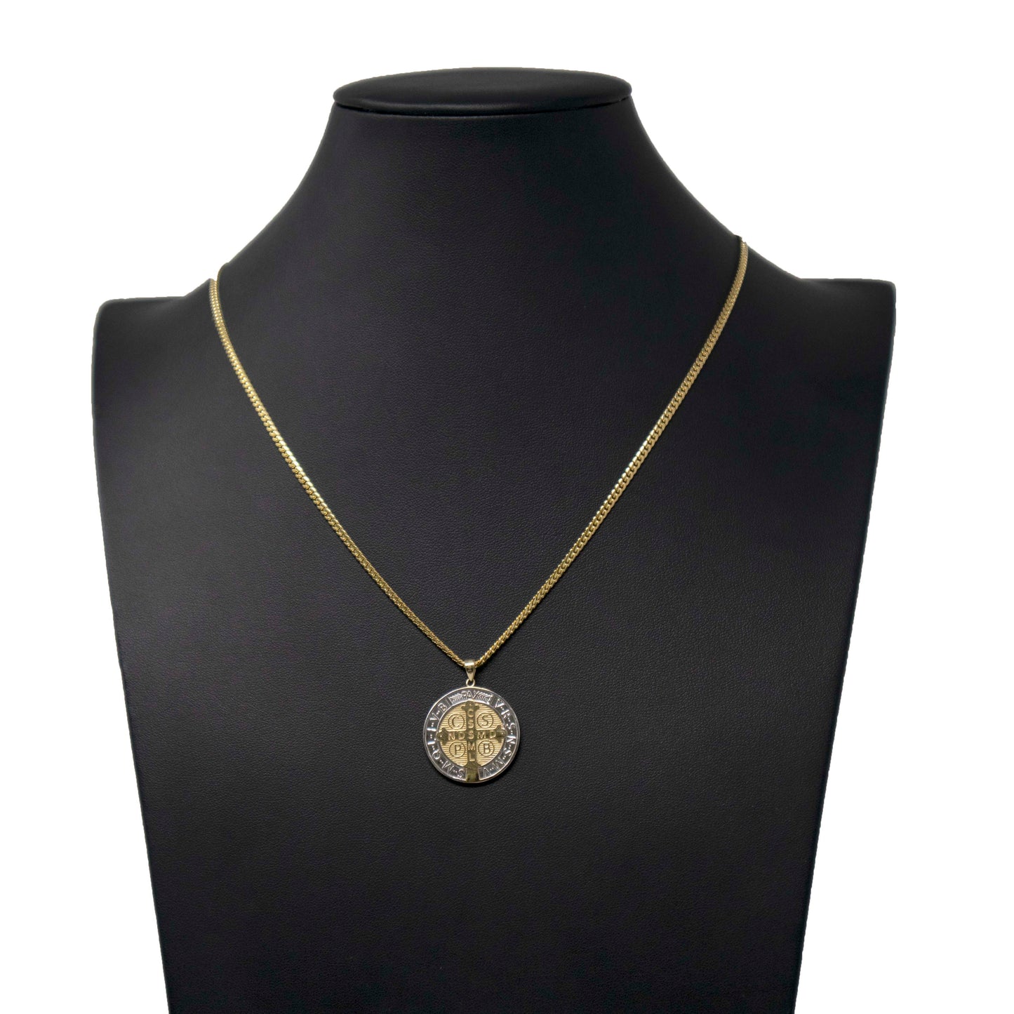 14K Two Tone Gold St Benedict Pendant