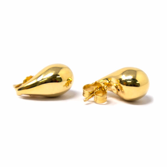 14K Yellow Gold Pear Shaped Earrings