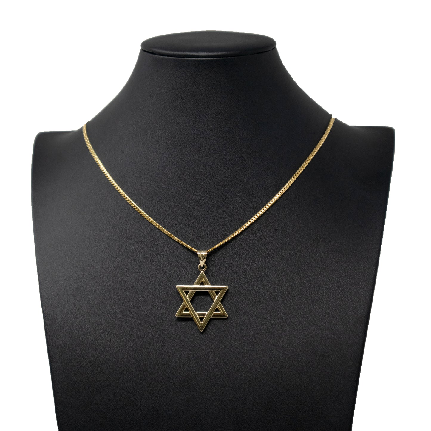 14K Yellow Gold Star of David Pendant