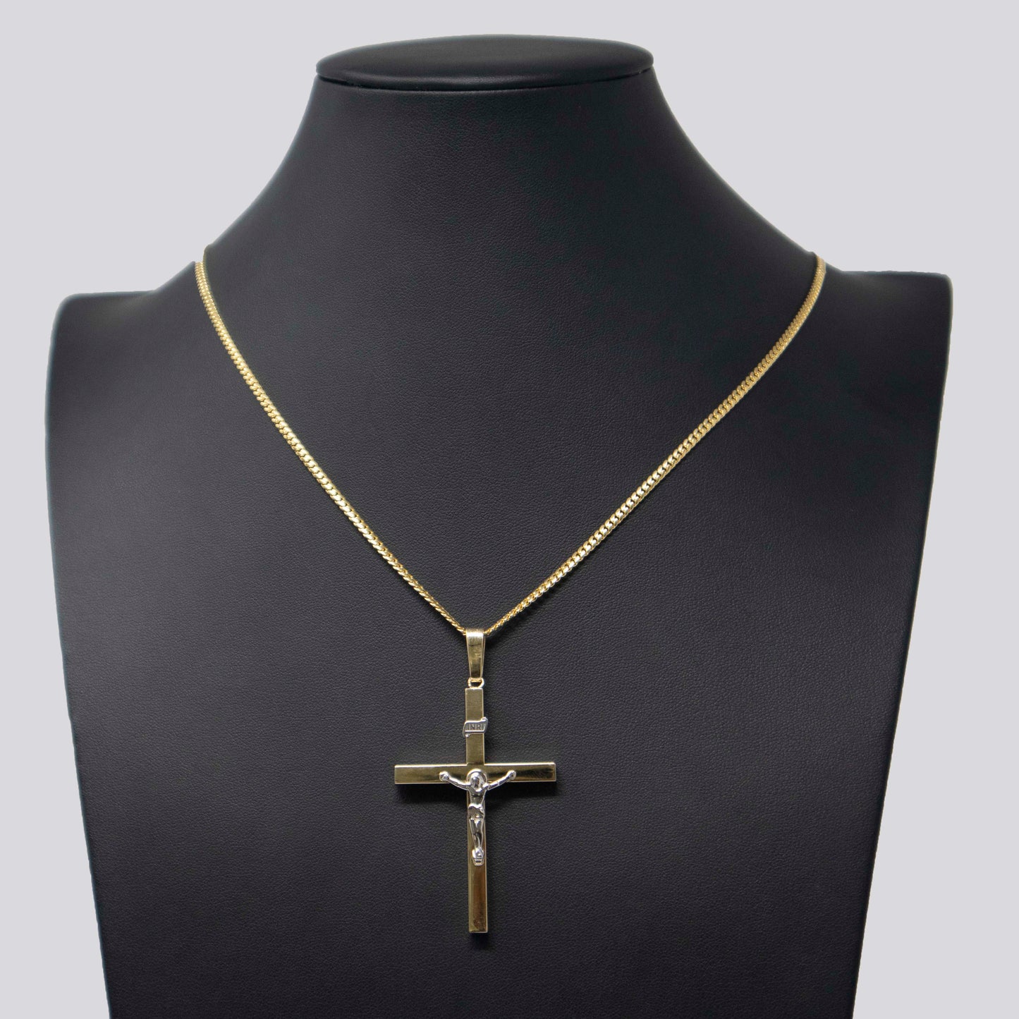 14K Two Tone Gold Cross