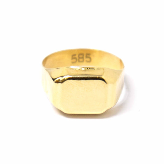 Yellow Gold Signet Unisex Ring