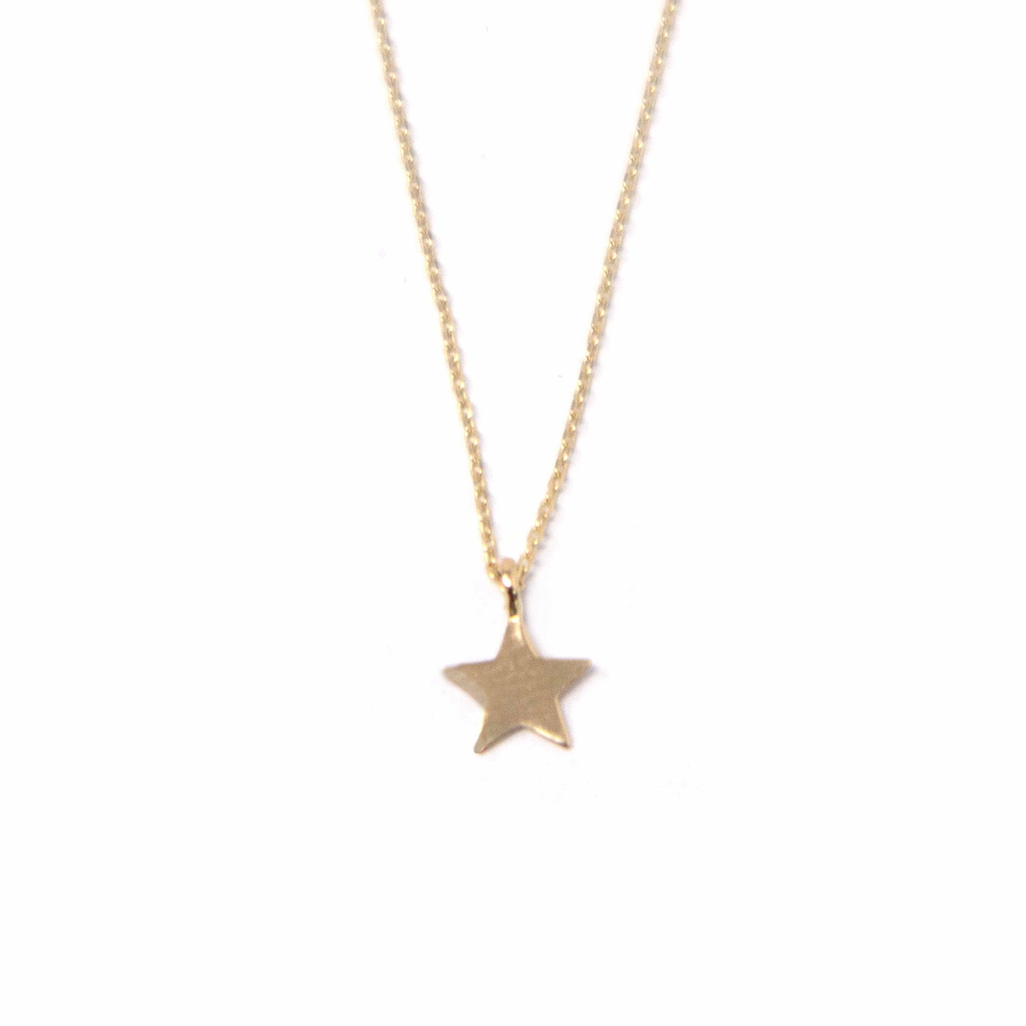 14K Yellow Gold Star Pendant Necklace