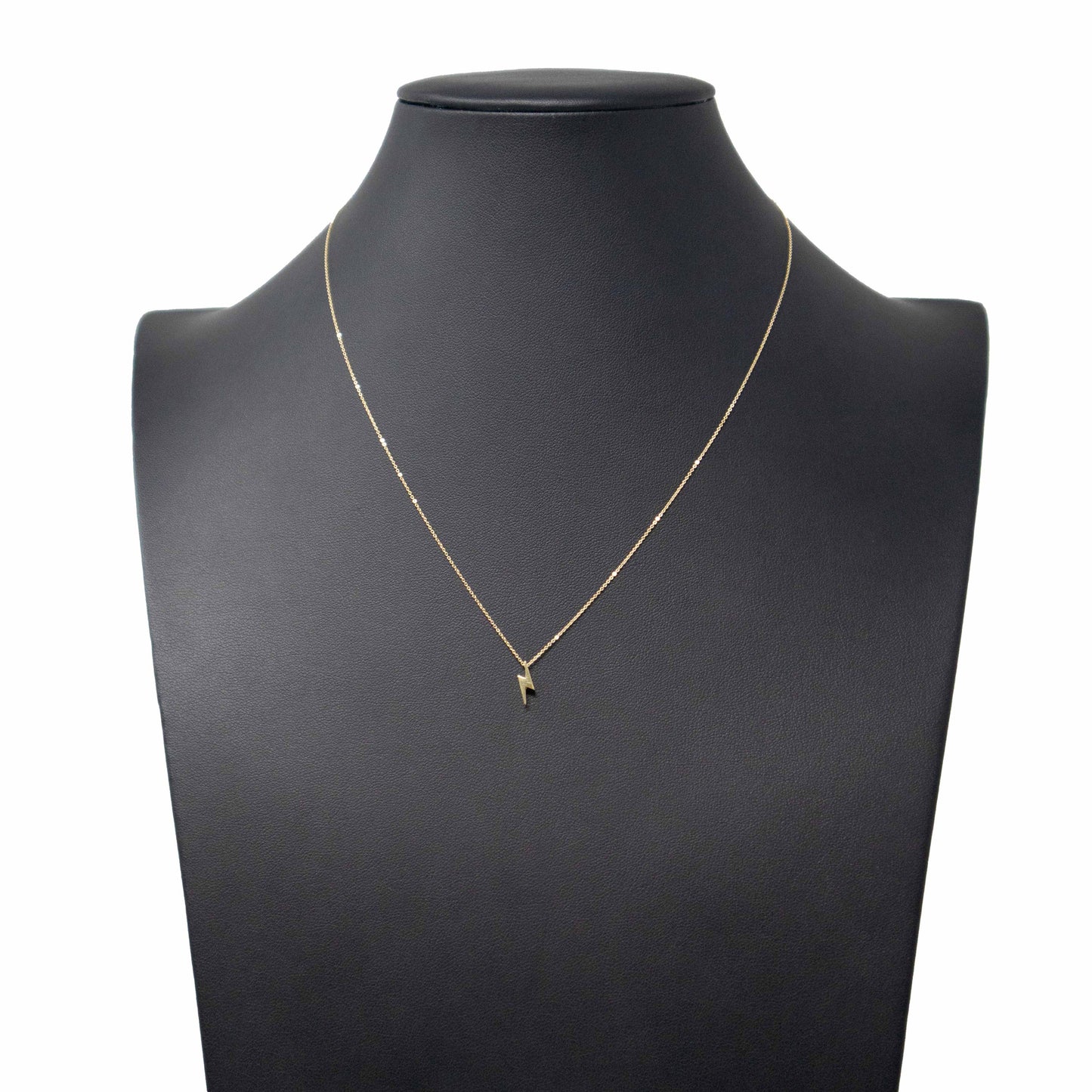 14K Yellow Gold Lightning Pendant Necklace