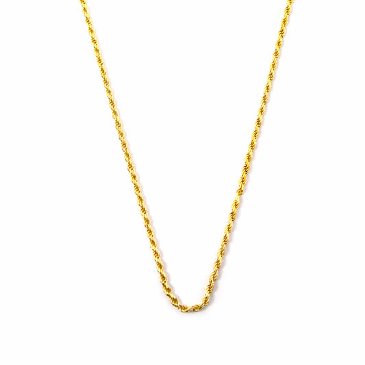 18K Yellow Gold Rope Link Chain