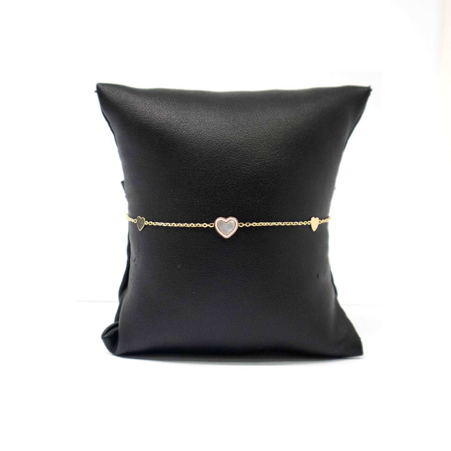 14K Yellow Gold Heart Bracelet