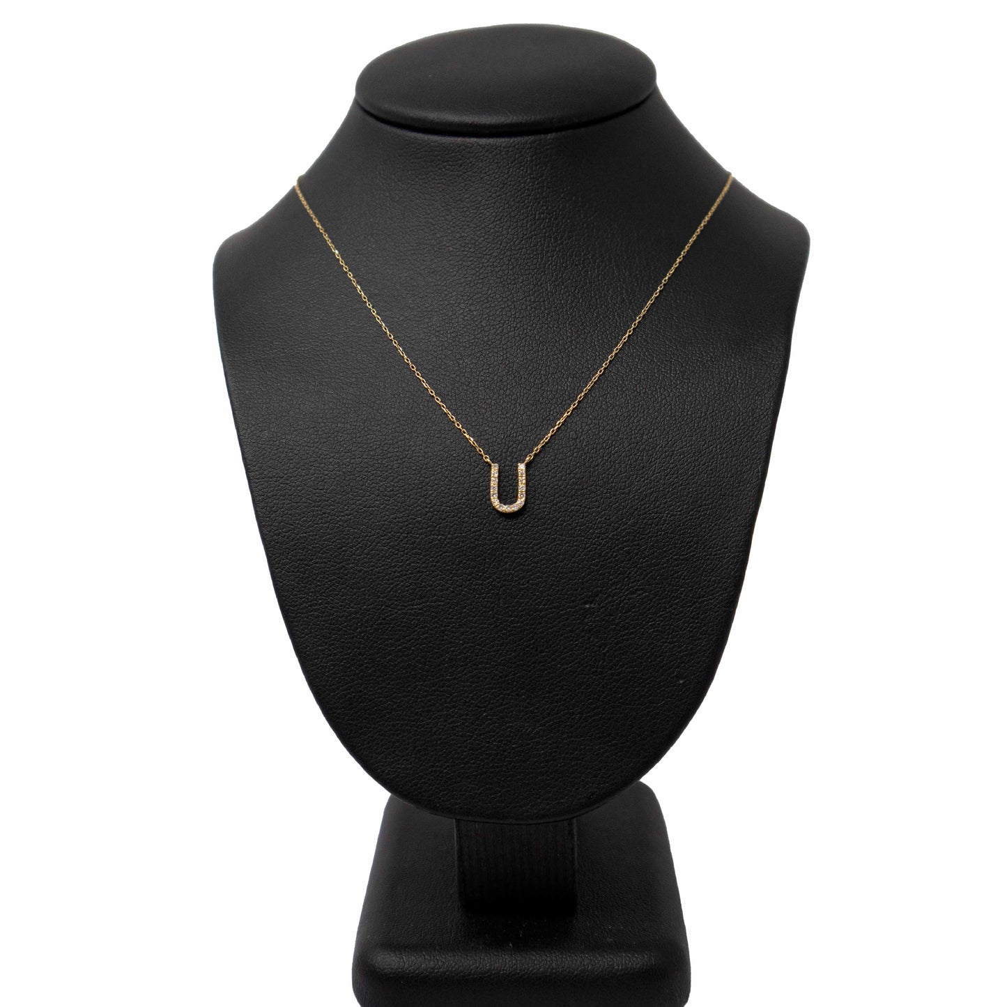 18k Yellow Gold Initial Diamond Necklace