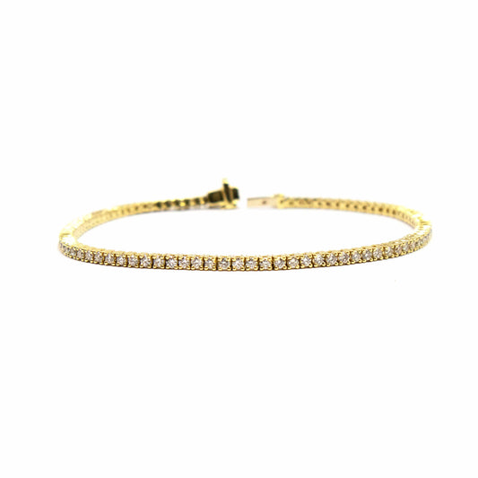 18K Yellow Gold tennis Bracelet