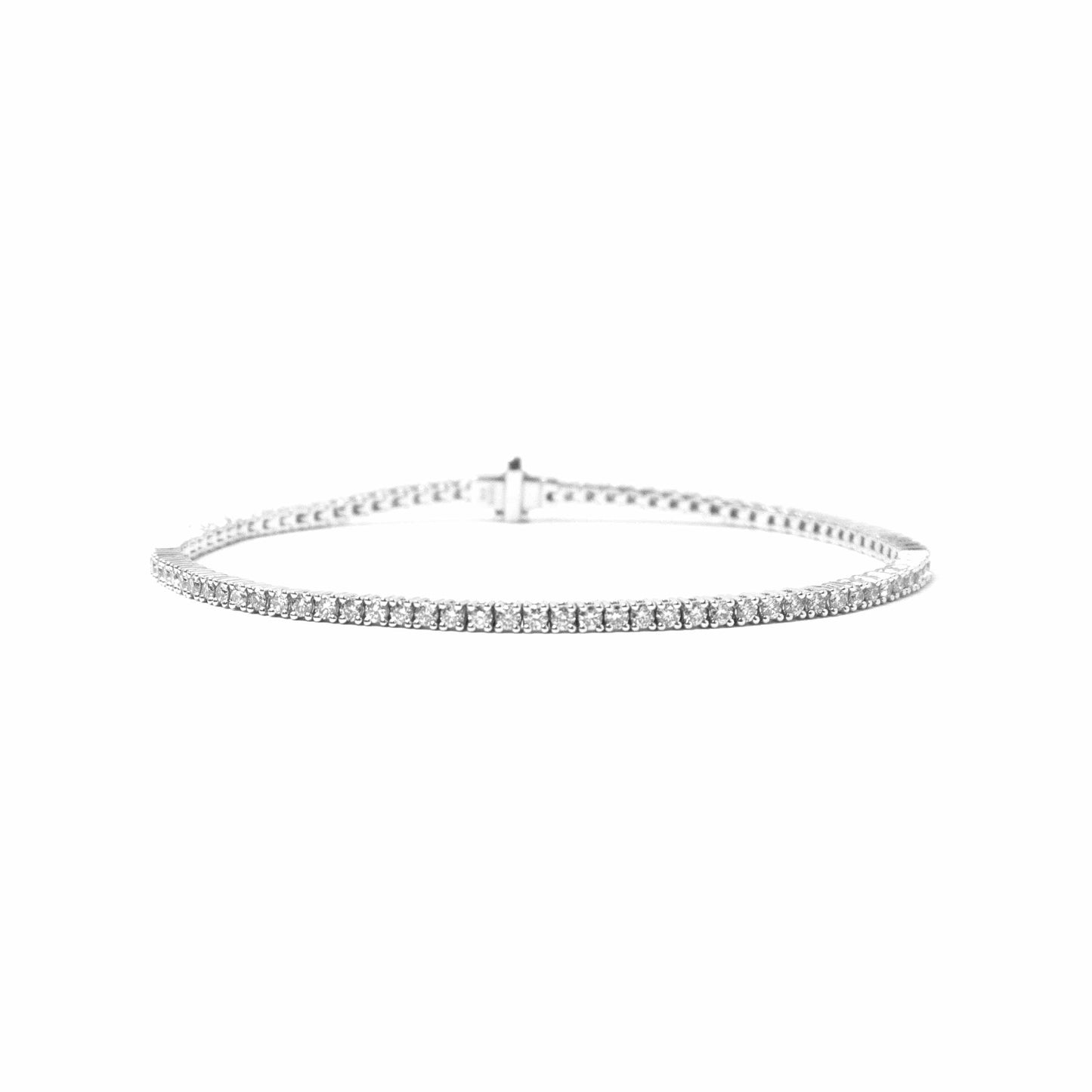 18K White Gold Tennis Bracelet