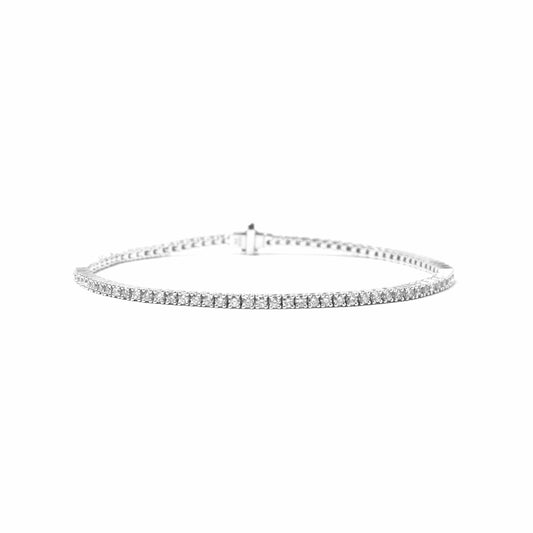 18K White Gold Tennis Bracelet