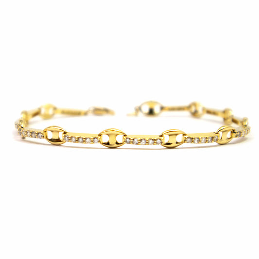 18K Fancy Link Bracelet