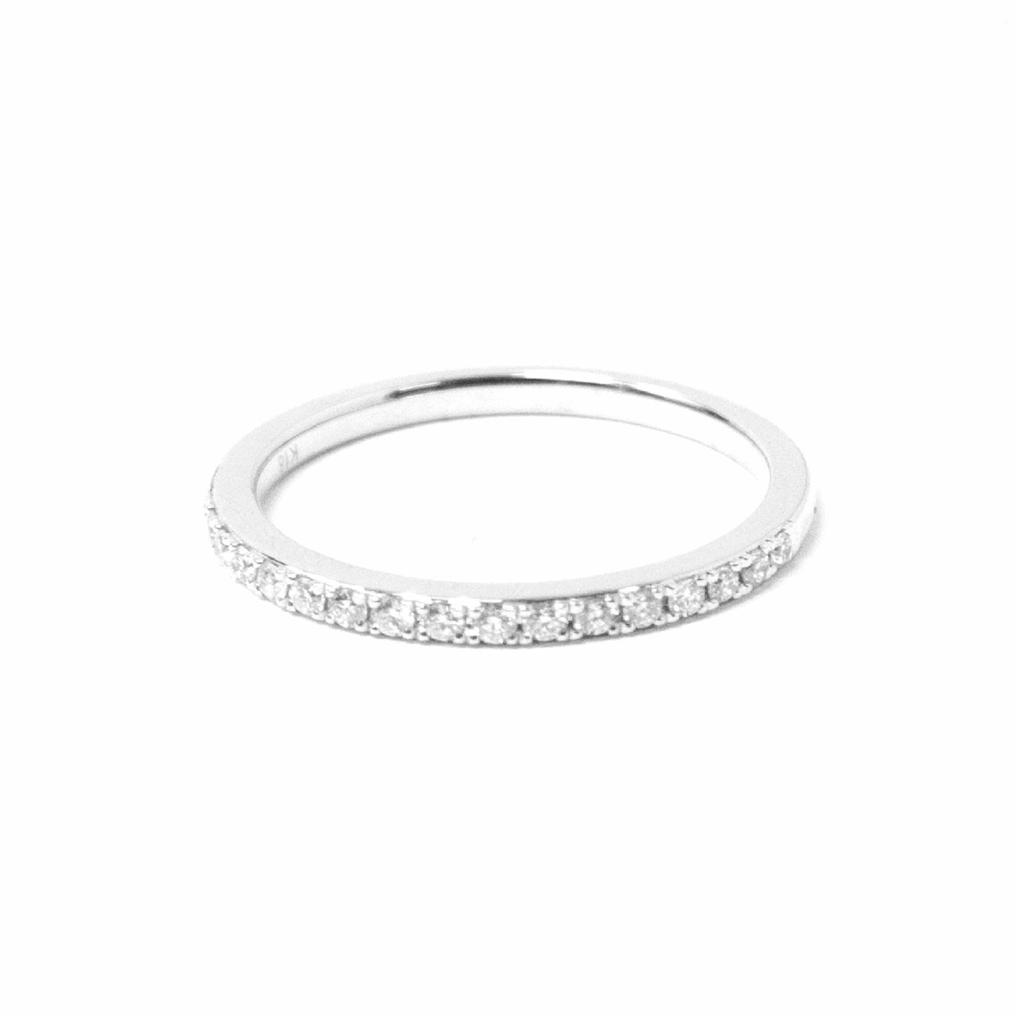 18K White Gold Diamond Wedding Eternity Band