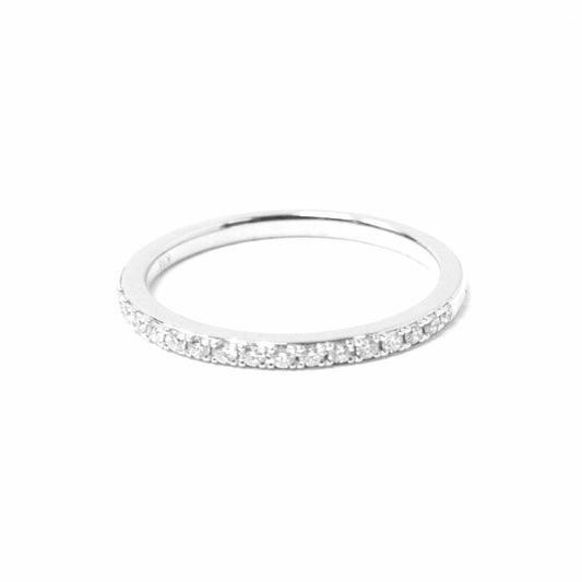 18K White Gold Diamond Wedding Eternity Band