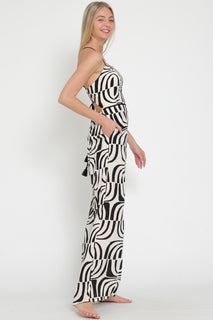 Aakaa Black and Ivory Jumpsuit