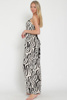 Aakaa Black and Ivory Jumpsuit